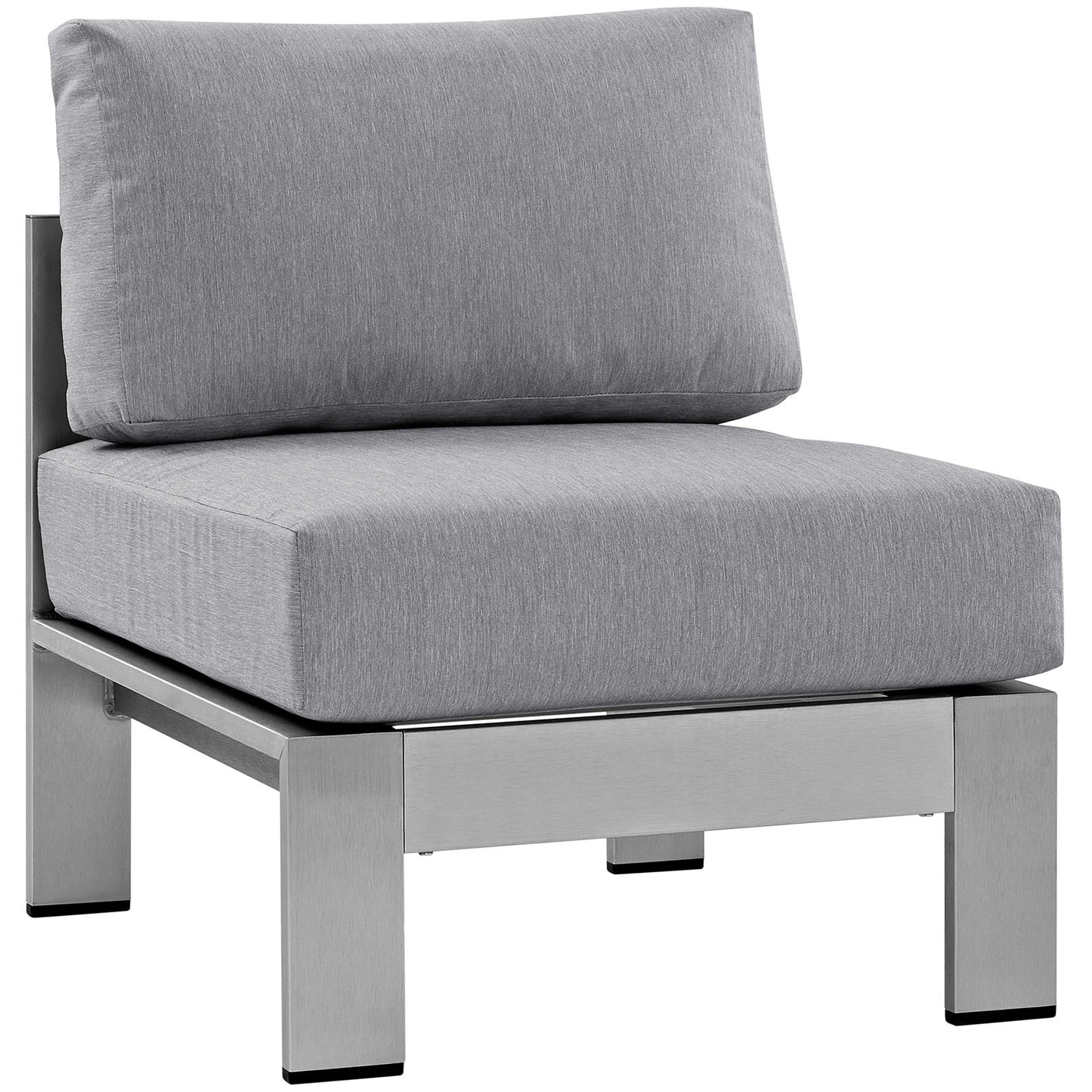 Chaise d'extérieur en aluminium Shore sans accoudoirs par Modway