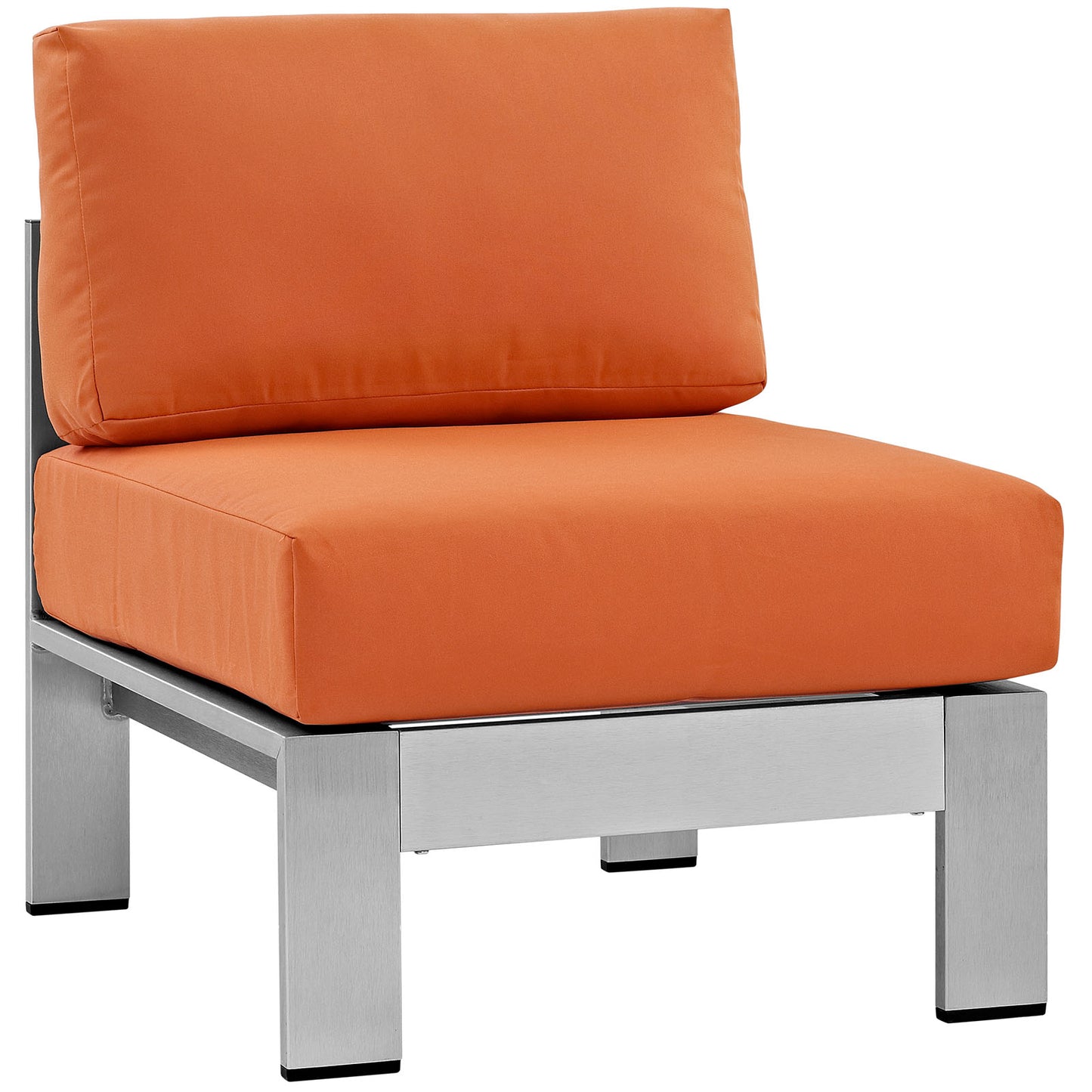 Chaise d'extérieur en aluminium Shore sans accoudoirs par Modway