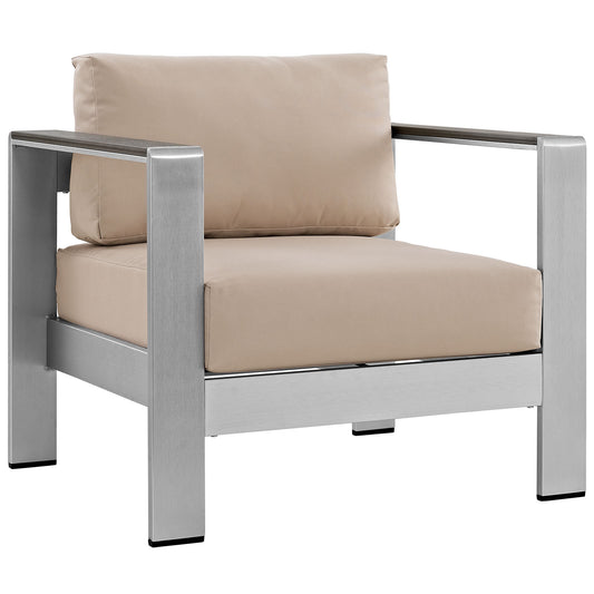 Fauteuil d'extérieur en aluminium Shore de Modway