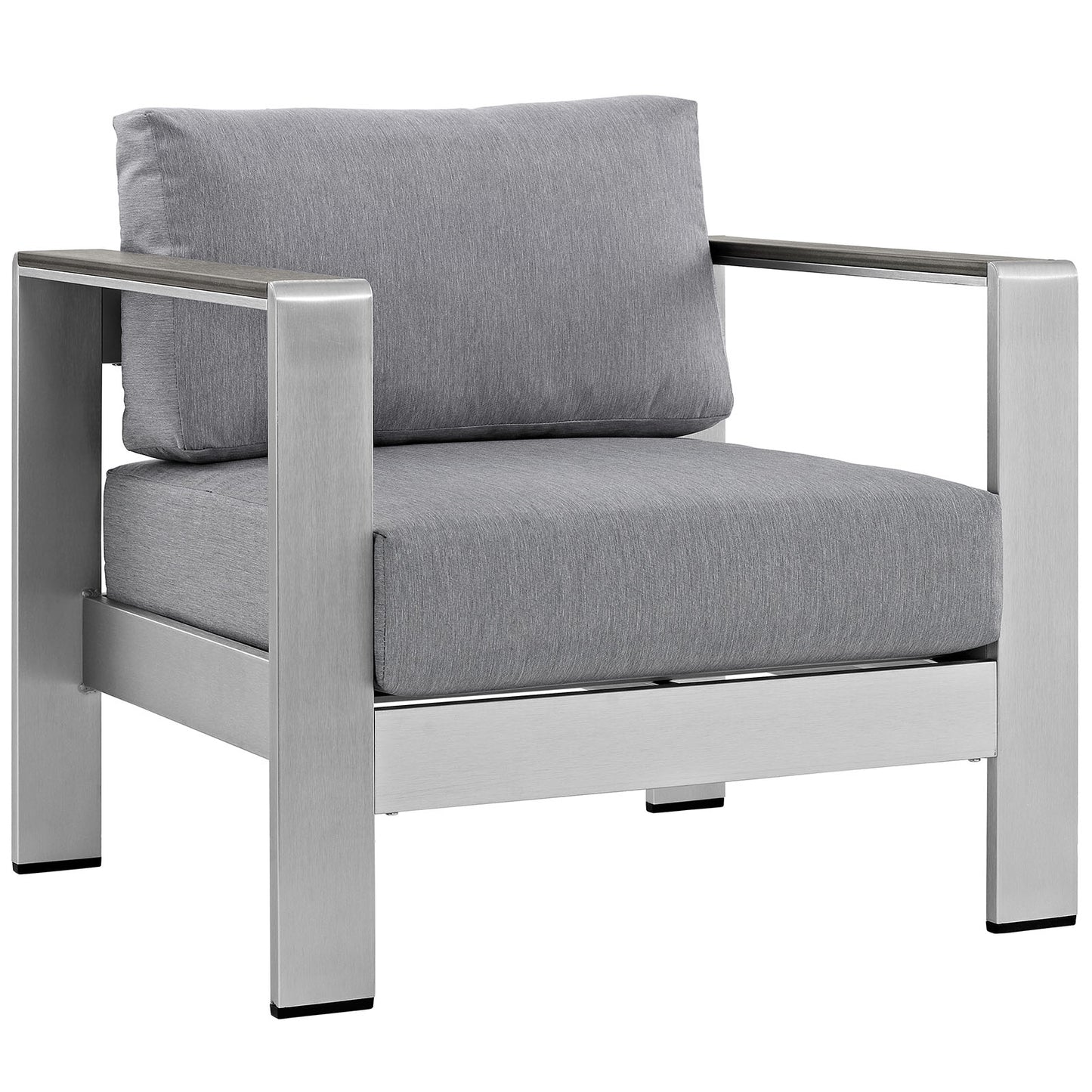 Fauteuil d'extérieur en aluminium Shore de Modway