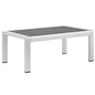 Mesa de centro de aluminio para exteriores Shore de Modway