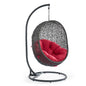 Silla mecedora para patio exterior Hide con soporte de Modway