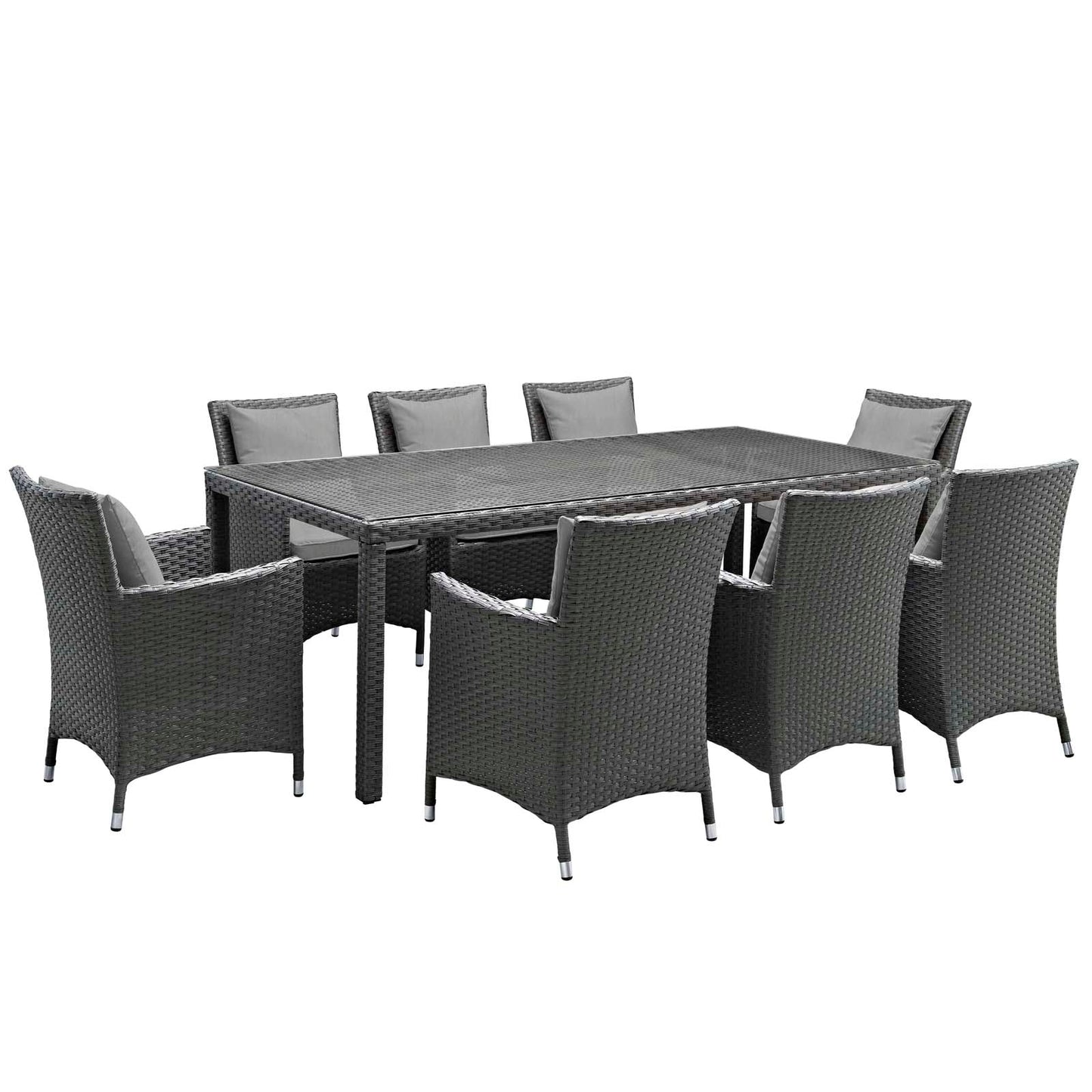 Sojourn 9 Piece Outdoor Patio Sunbrella® Dining Set