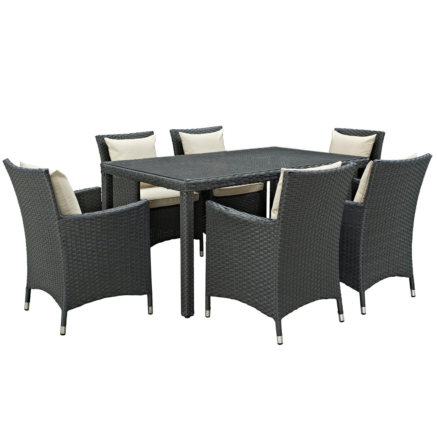 Sojourn 7 Piece Outdoor Patio Sunbrella® Dining Set