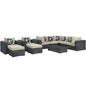 Summon 10 Piece Outdoor Patio Sunbrella® Sectional Set