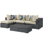 Summon 5 Piece Outdoor Patio Sunbrella® Sectional Set