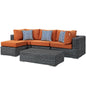 Summon 5 Piece Outdoor Patio Sunbrella® Sectional Set