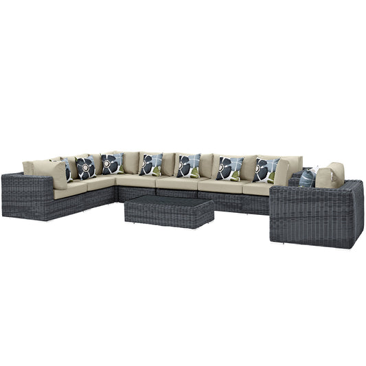 Summon 7 Piece Outdoor Patio Sunbrella® Sectional Set