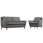 Beguile Upholstered Fabric Living Room Set Set of 2