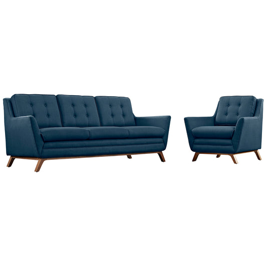 Beguile Upholstered Fabric Living Room Set Set of 2