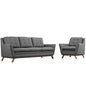 Beguile Upholstered Fabric Living Room Set Set of 2