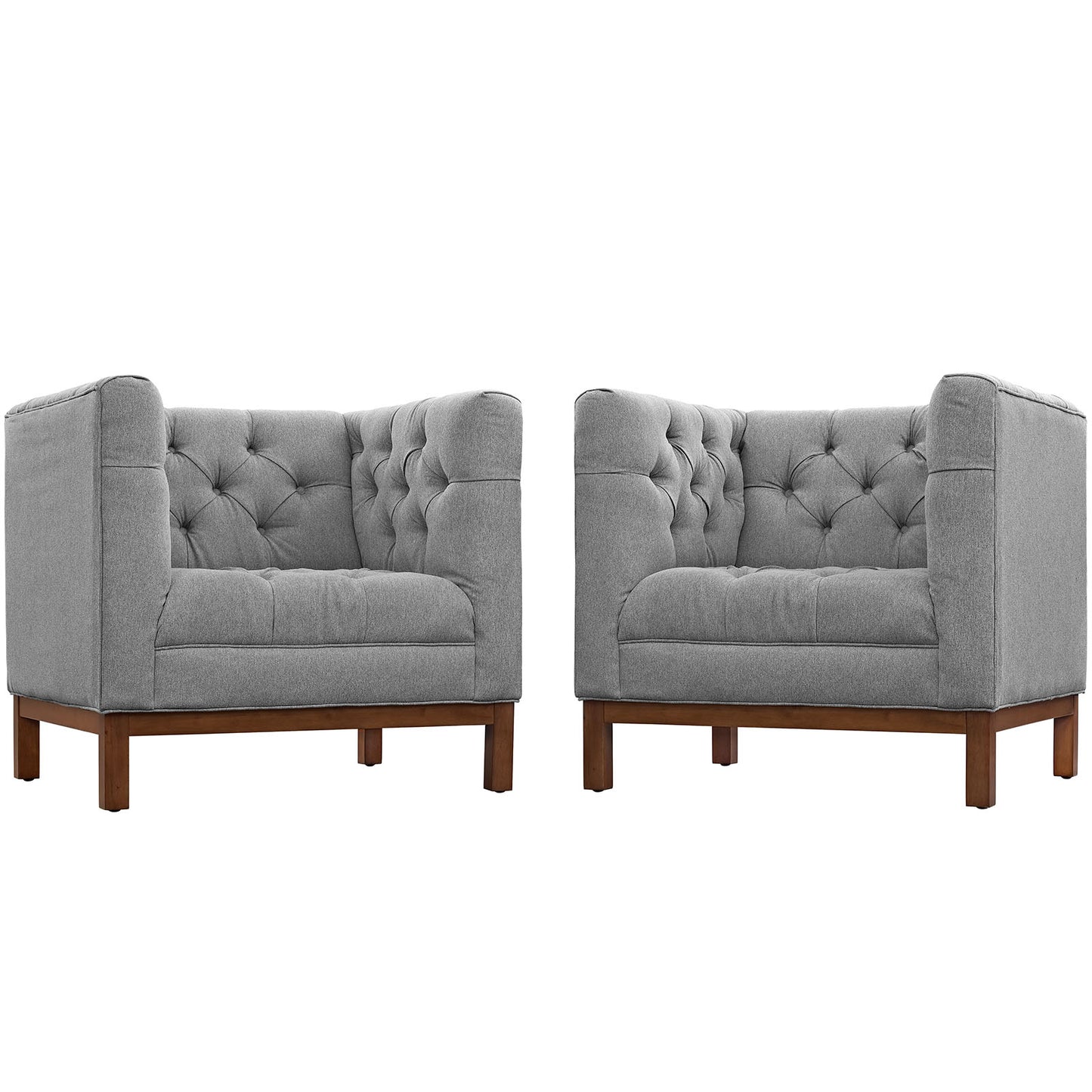 Panache Upholstered Fabric Living Room Set Set of 2