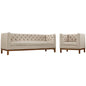 Panache Upholstered Fabric Living Room Set Set of 2