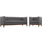 Panache Upholstered Fabric Living Room Set Set of 2