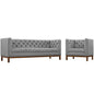 Panache Upholstered Fabric Living Room Set Set of 2