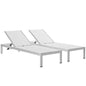 Shore Outdoor Patio Aluminum Chaise Set of 2