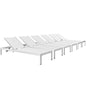 Shore Outdoor Patio Aluminum Chaise Set of 6