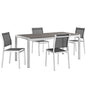 Shore 5 Piece Outdoor Patio Aluminum Dining Set