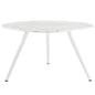 Lippa 54" Round Artificial Marble Dining Table with Tripod Base