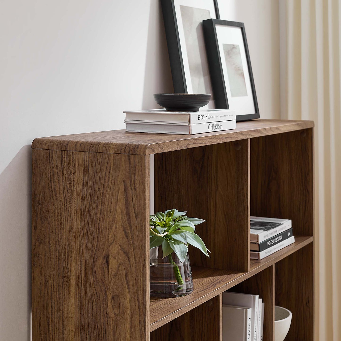 Transmit 7 Shelf Wood Grain Bookcase