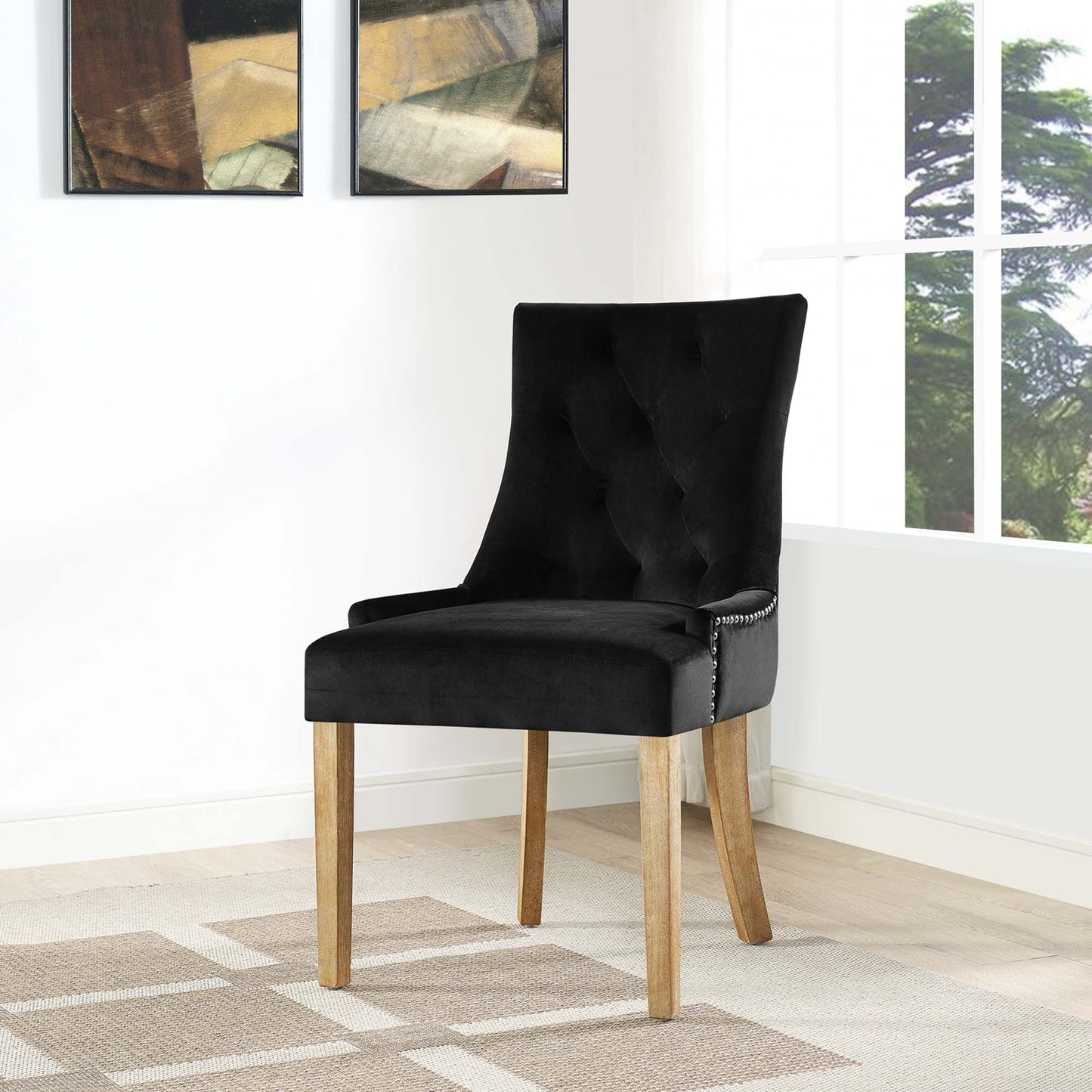 Pose Performance Velvet Dining Chair