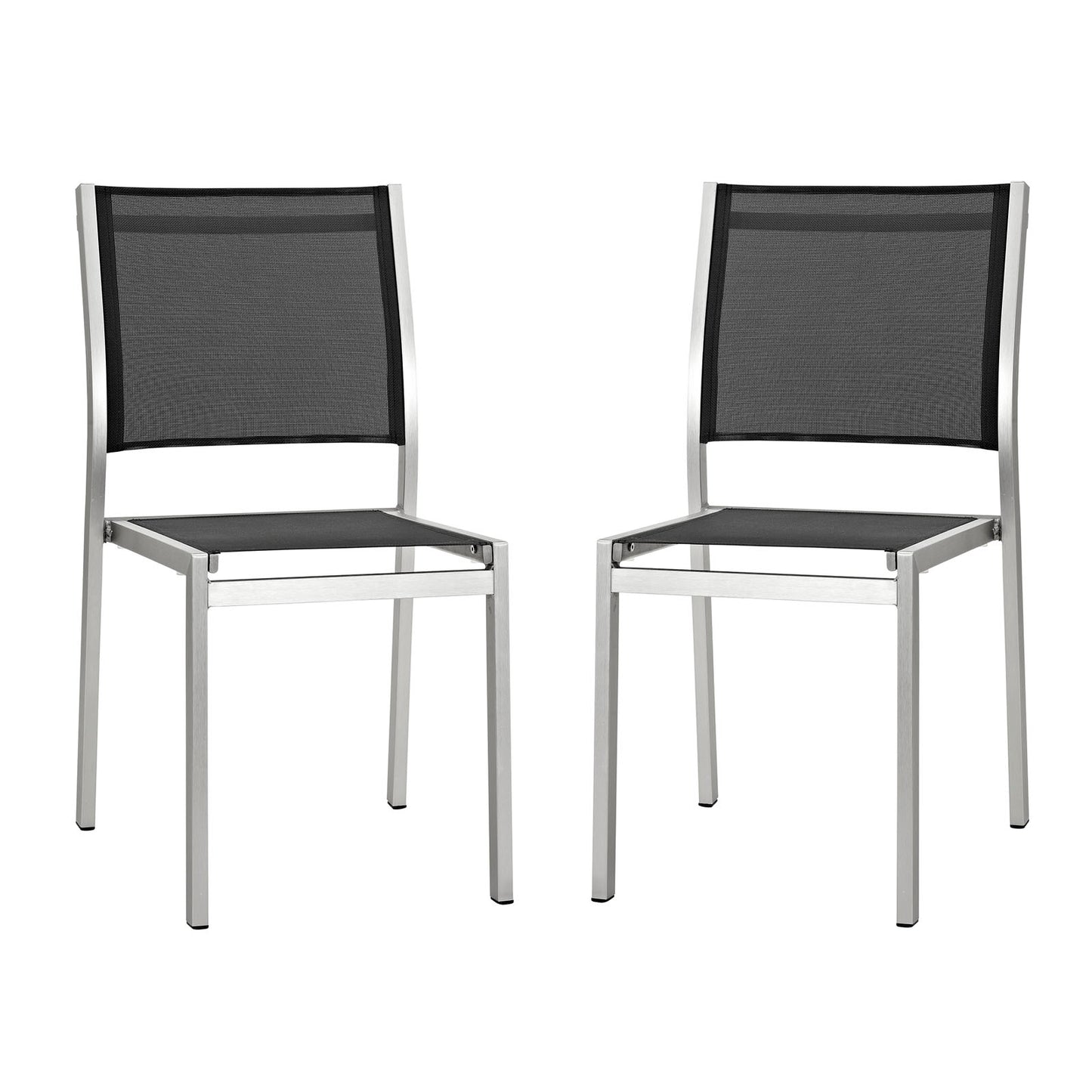 Shore Outdoor Patio Aluminum Side Chair Set of 2