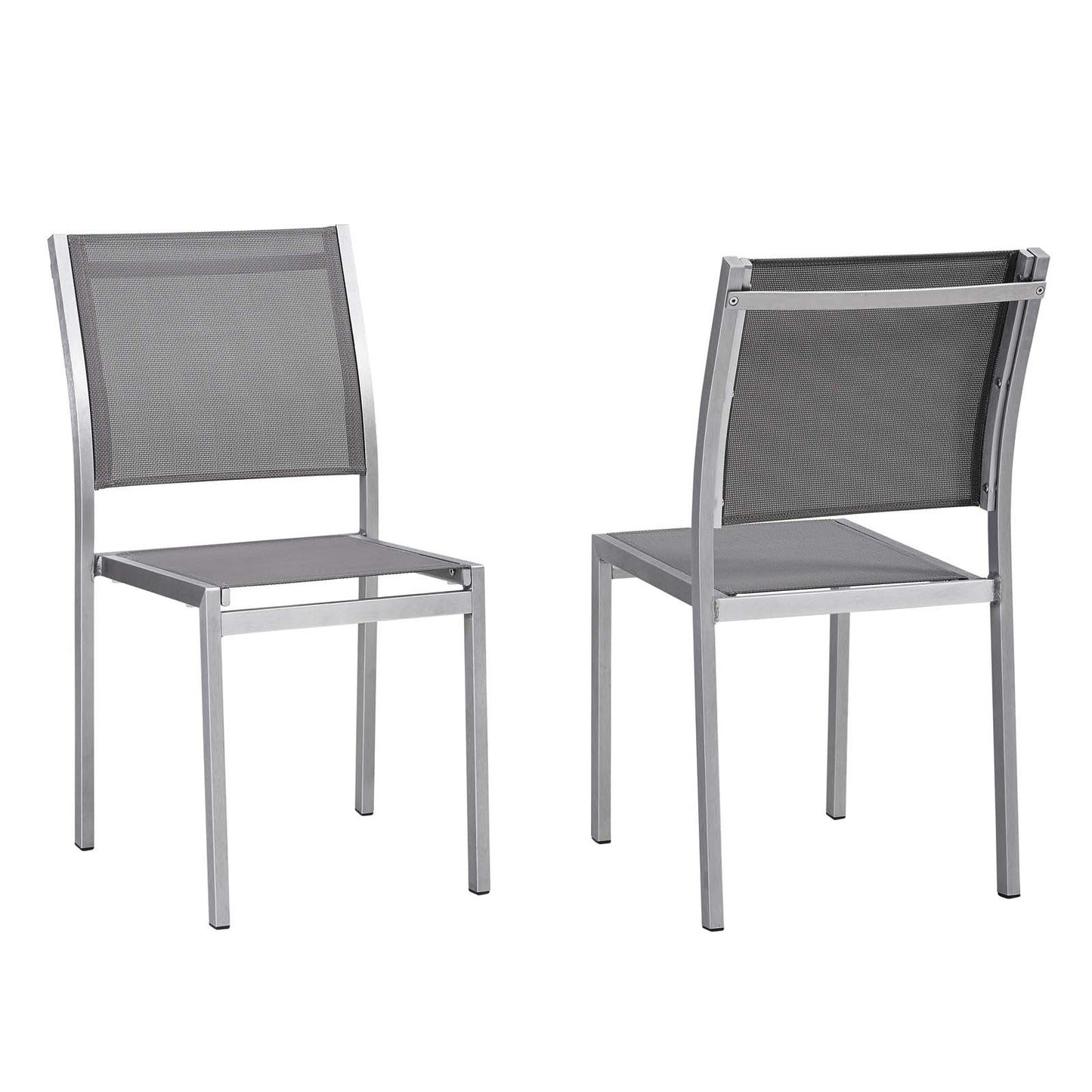 Shore Outdoor Patio Aluminum Side Chair Set of 2