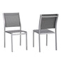Shore Outdoor Patio Aluminum Side Chair Set of 2