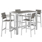 Shore 5 Piece Outdoor Patio Aluminum Dining Set