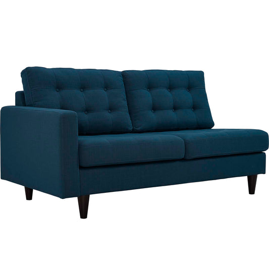 Empress Left-Facing Upholstered Fabric Loveseat