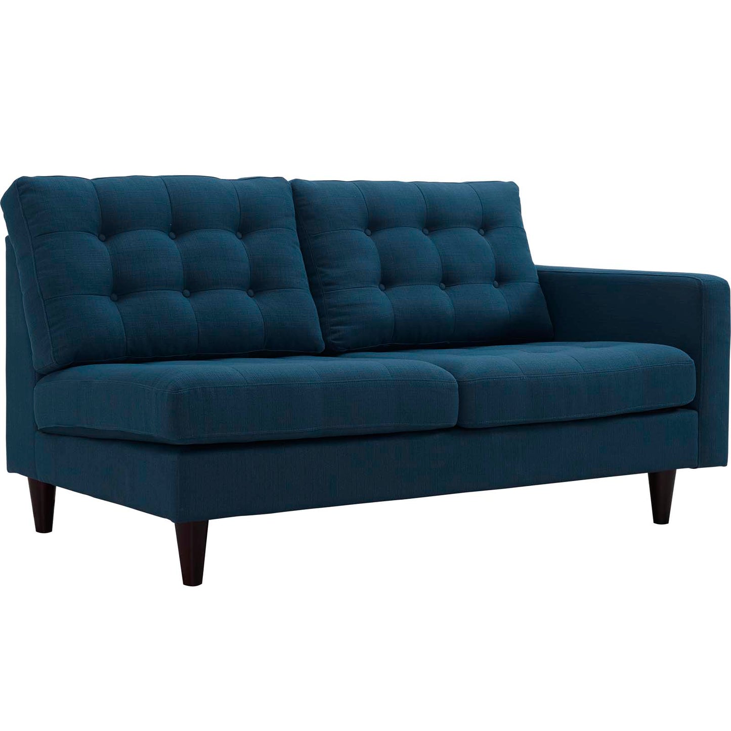 Empress Right-Facing Upholstered Fabric Loveseat