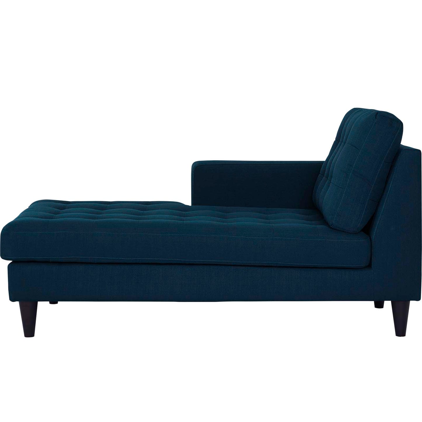 Chaise longue en tissu rembourré avec accoudoir gauche Empress par Modway