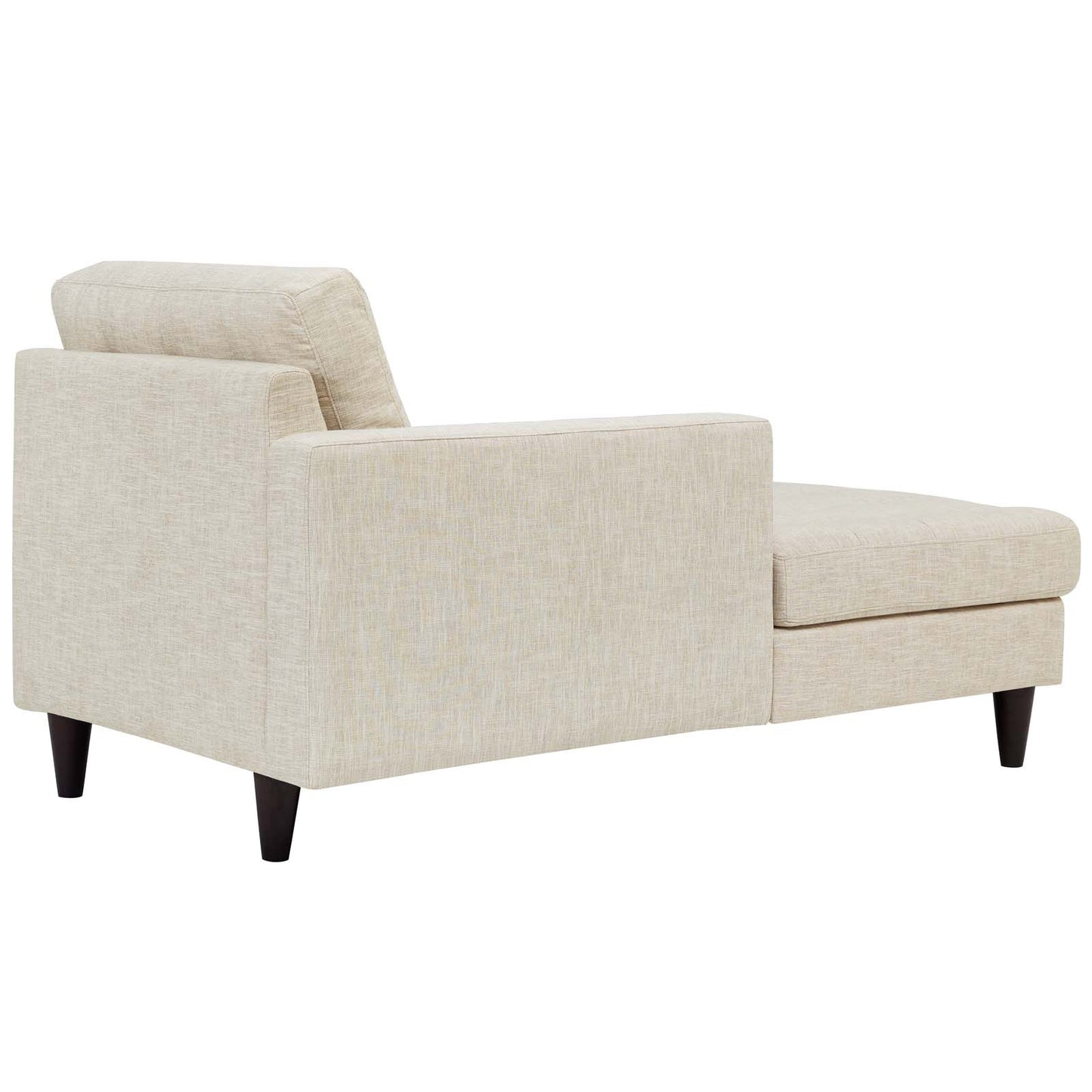 Chaise longue en tissu rembourré avec accoudoir gauche Empress par Modway