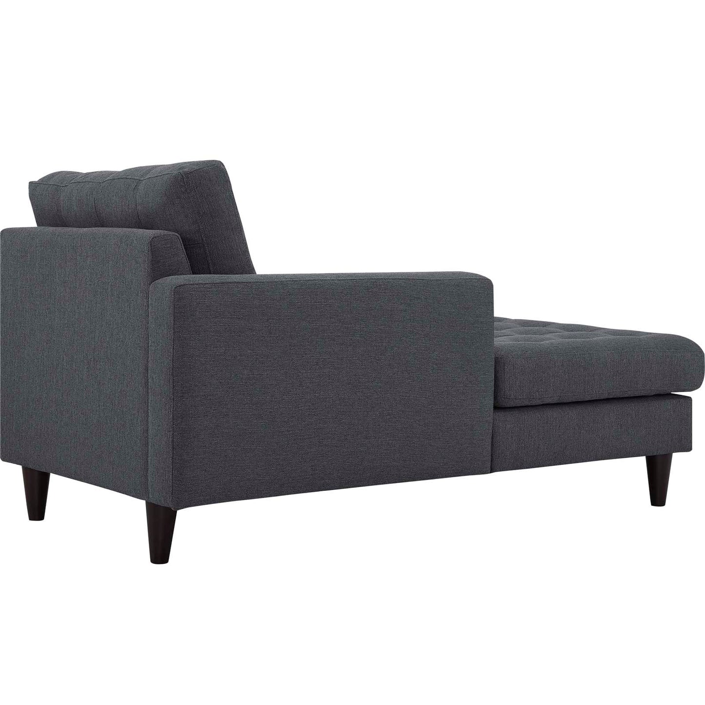 Chaise longue en tissu rembourré avec accoudoir gauche Empress par Modway