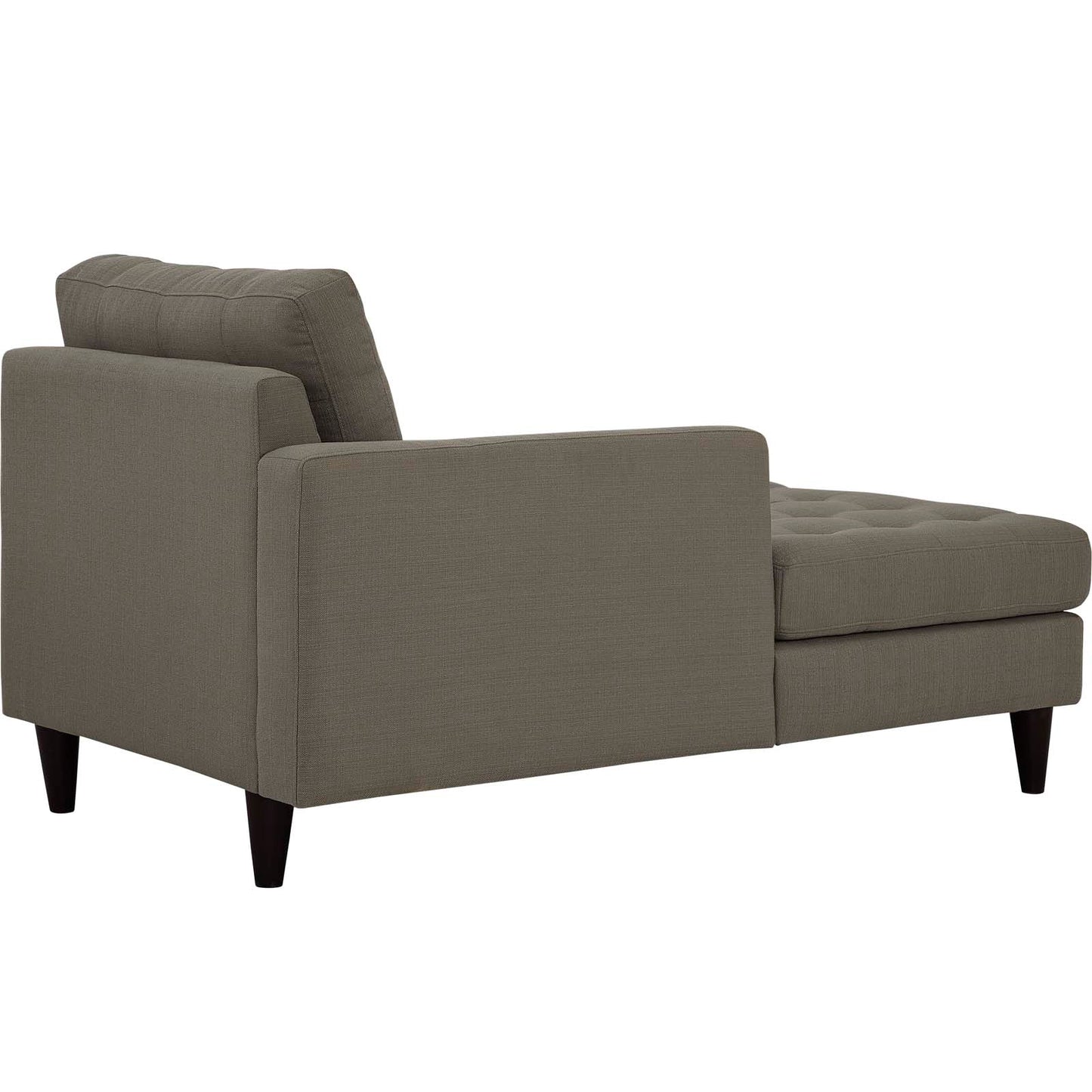 Chaise longue en tissu rembourré avec accoudoir gauche Empress par Modway