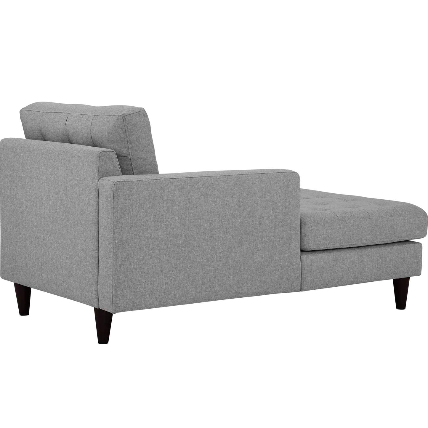 Chaise longue en tissu rembourré avec accoudoir gauche Empress par Modway