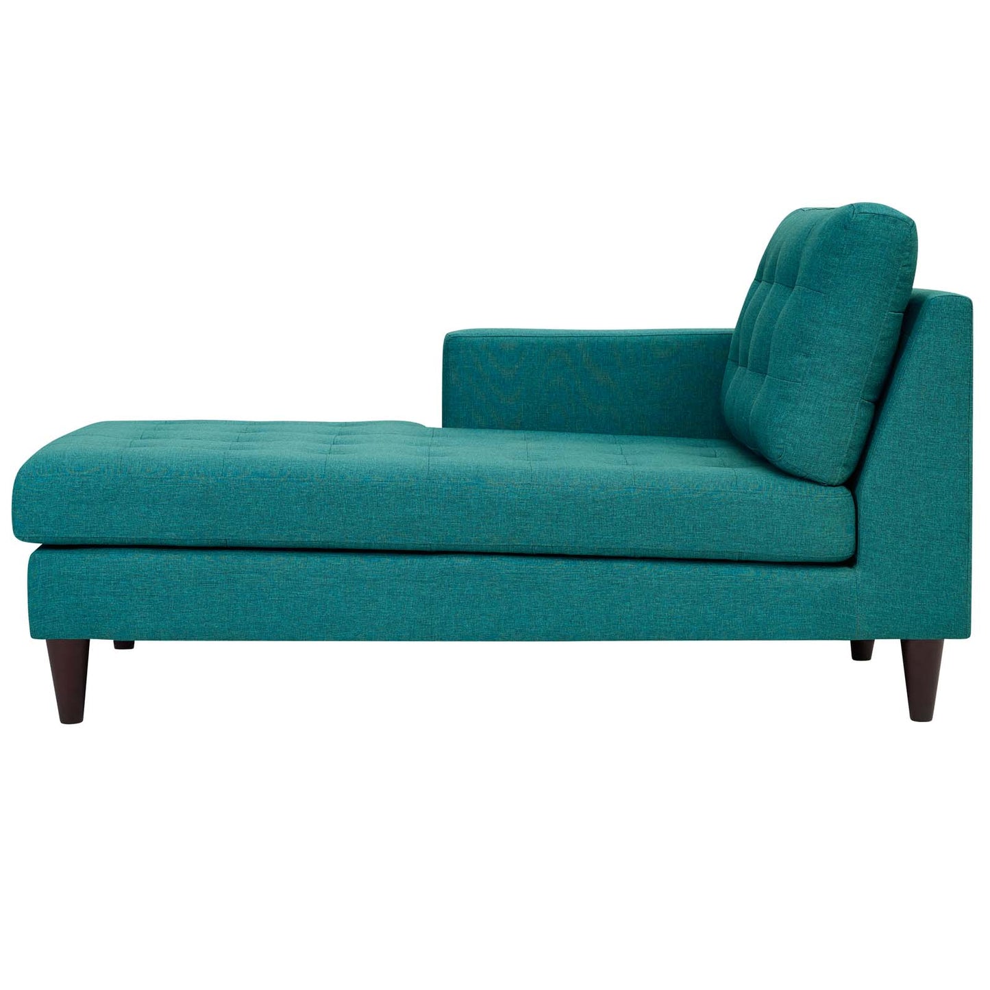 Chaise longue en tissu rembourré avec accoudoir gauche Empress par Modway