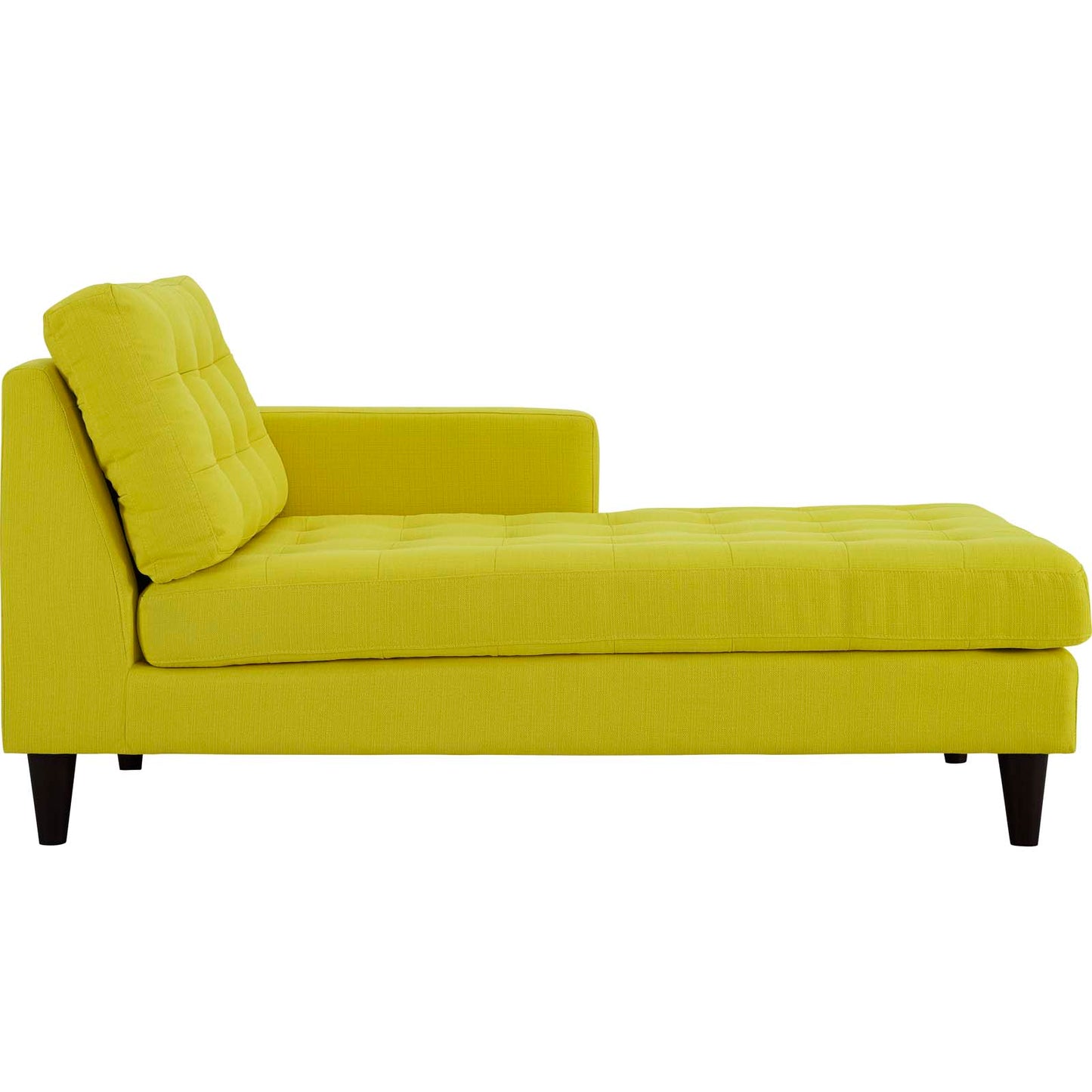 Chaise longue en tissu rembourré avec accoudoir droit Empress par Modway