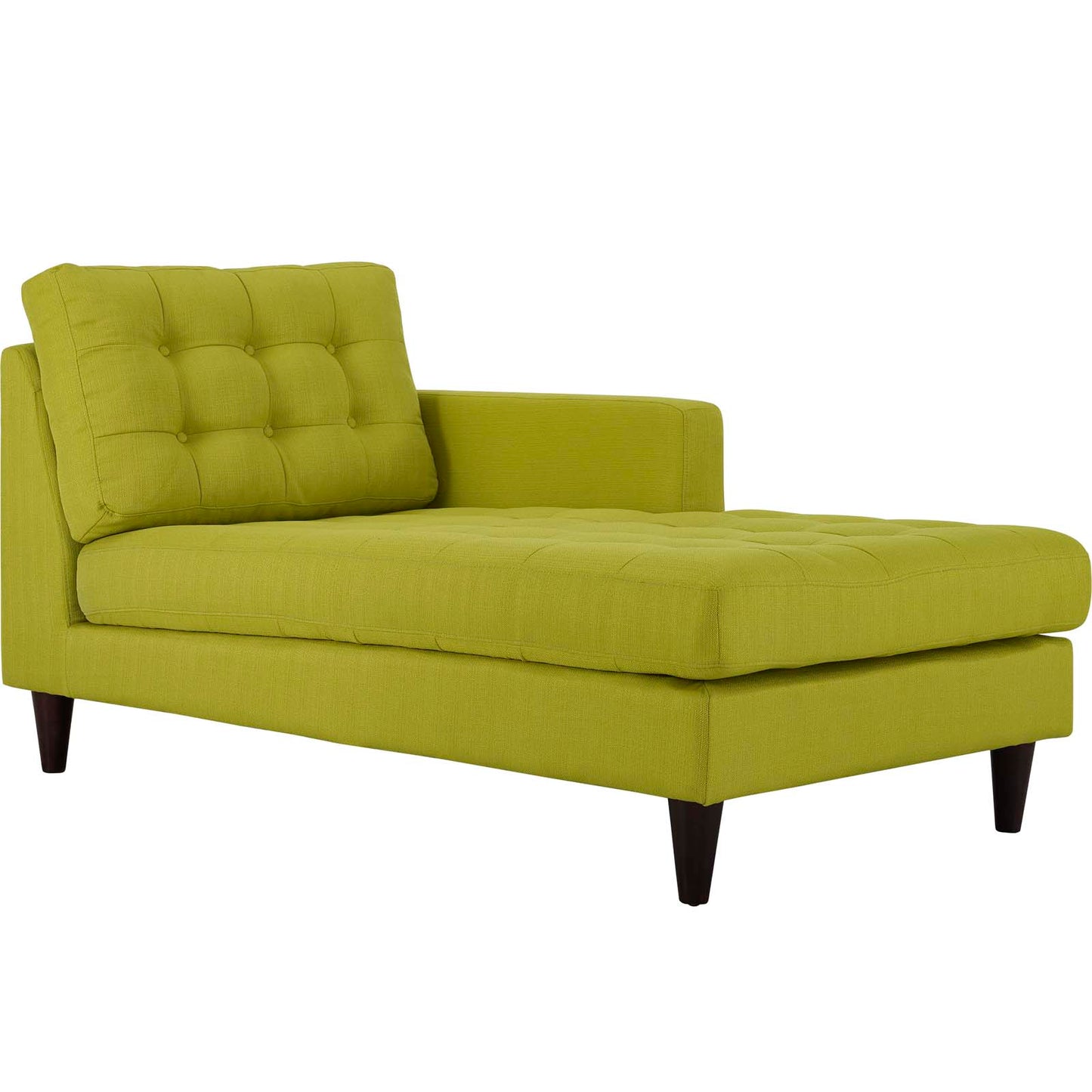 Chaise longue en tissu rembourré avec accoudoir droit Empress par Modway