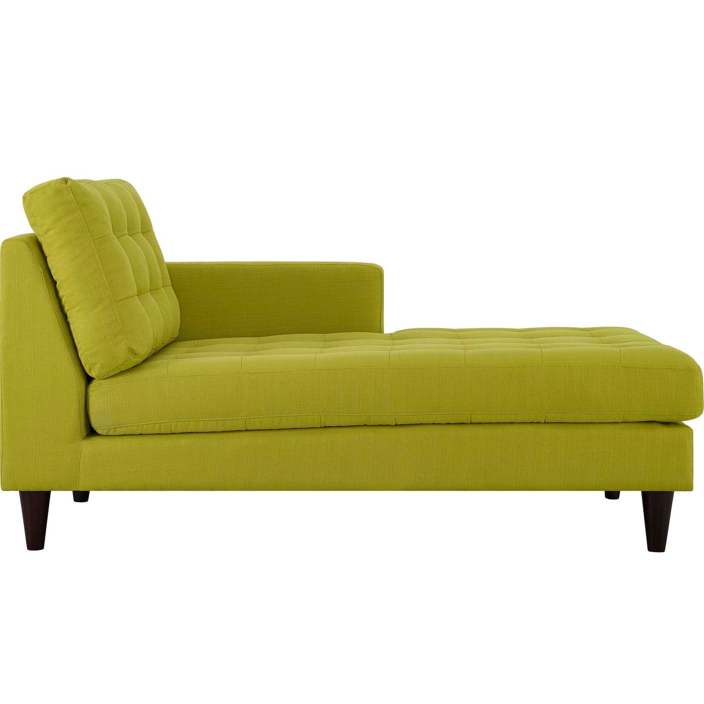 Chaise longue en tissu rembourré avec accoudoir droit Empress par Modway