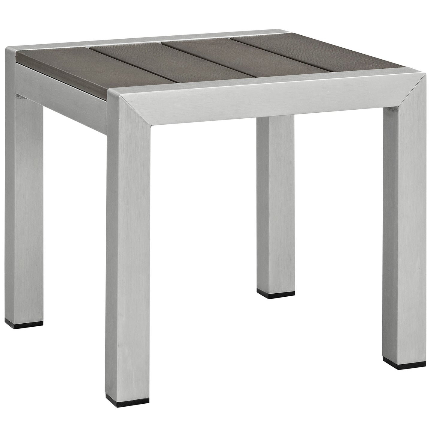 Conjunto de sofá seccional de aluminio para patio al aire libre de 3 piezas Shore de Modway