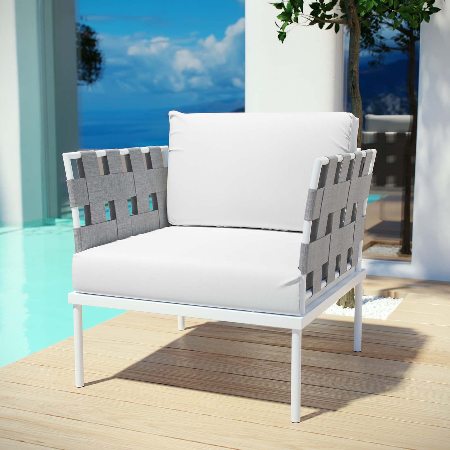 Sillón de aluminio para exteriores Harmony de Modway