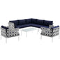 Harmony 8 Piece Outdoor Patio Aluminum Sectional Sofa Set