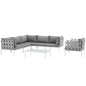 Harmony 7 Piece Outdoor Patio Aluminum Sectional Sofa Set