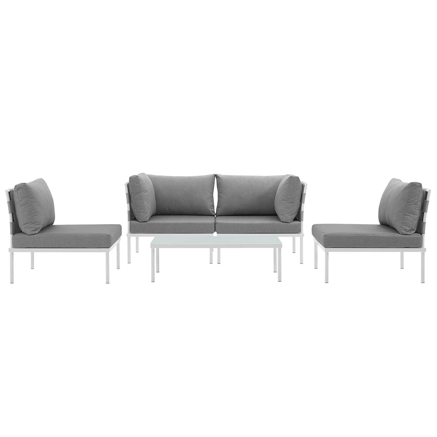 Harmony 5 Piece Outdoor Patio Aluminum Sectional Sofa Set