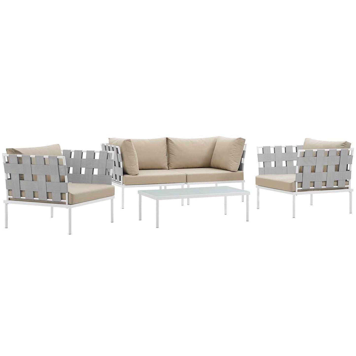 Harmony 5Piece Outdoor Patio Aluminum Sectional Sofa Set