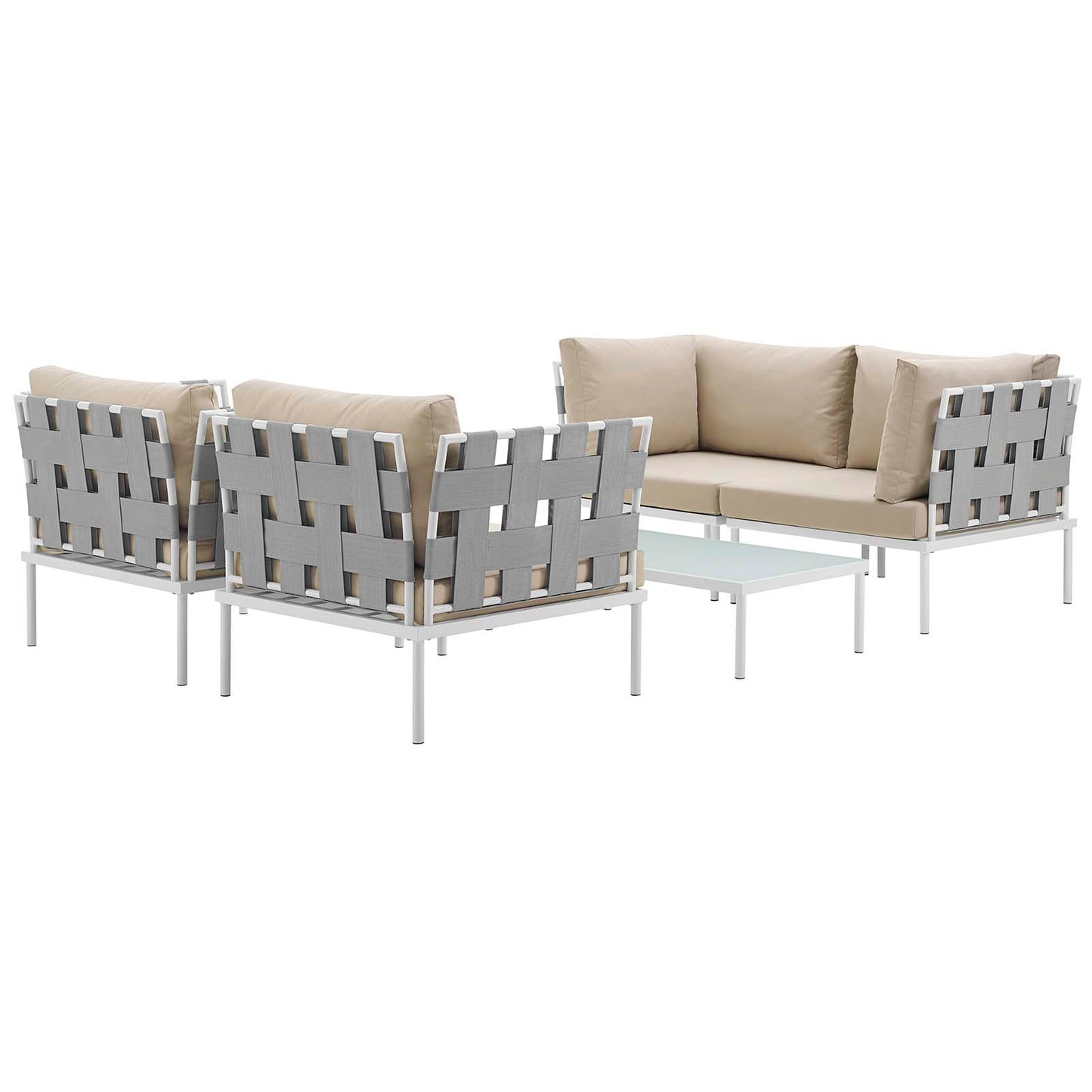 Harmony 5Piece Outdoor Patio Aluminum Sectional Sofa Set