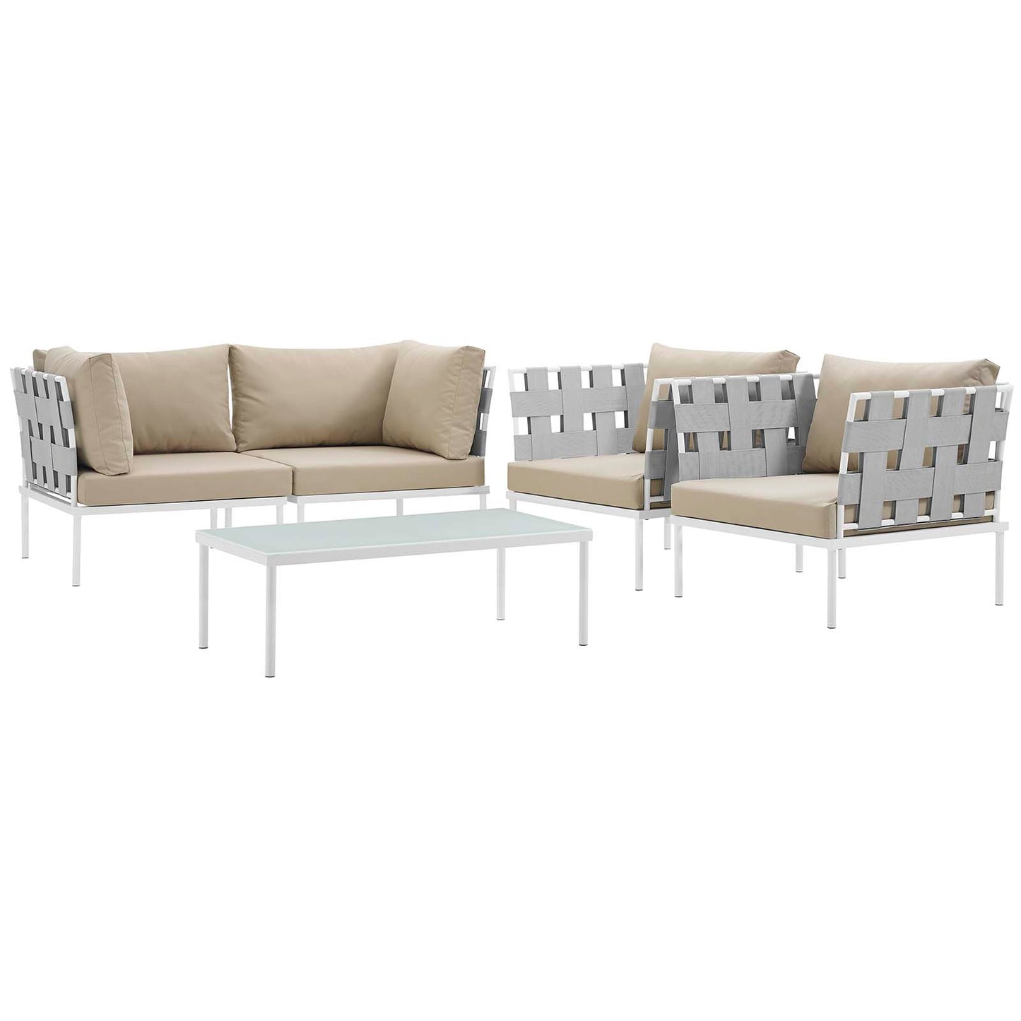 Harmony 5Piece Outdoor Patio Aluminum Sectional Sofa Set