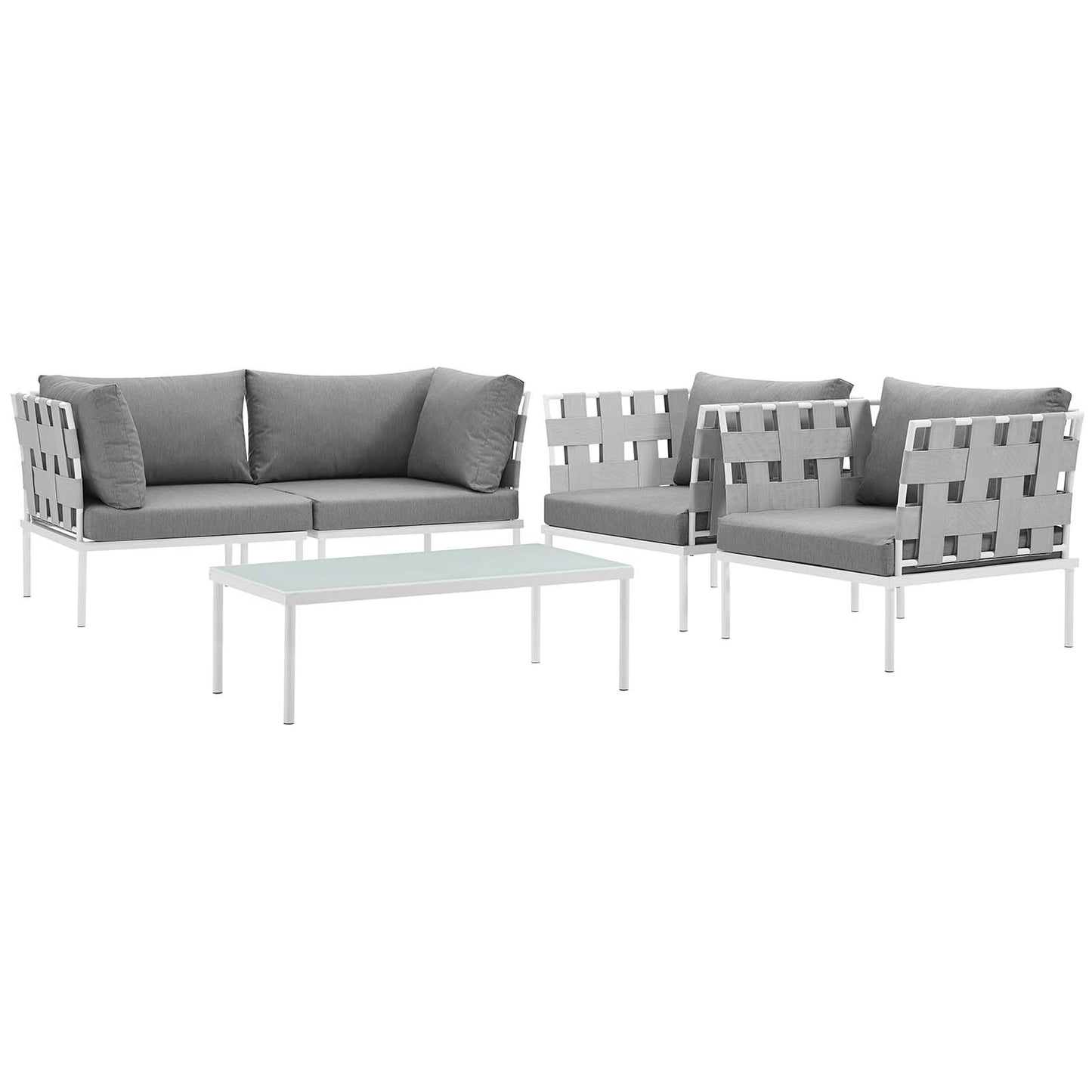 Harmony 5Piece Outdoor Patio Aluminum Sectional Sofa Set