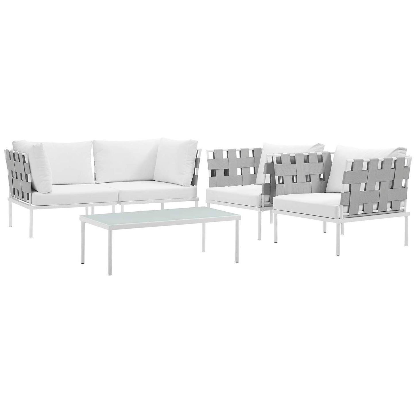 Harmony 5Piece Outdoor Patio Aluminum Sectional Sofa Set